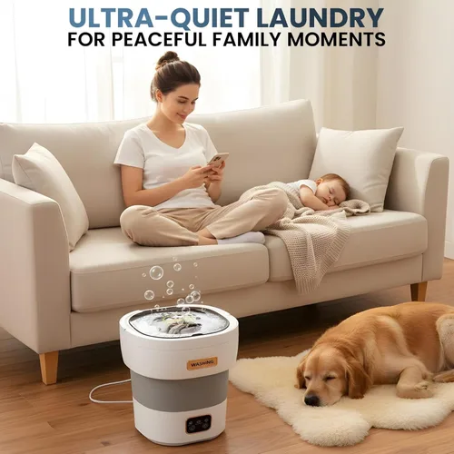 Vista 4 de lavadora portátil 15L pequeña lavadora portátil para ropa interior Paños delicados y ropa ligera Idel para apartamento Dormitorios Hotel y Camping