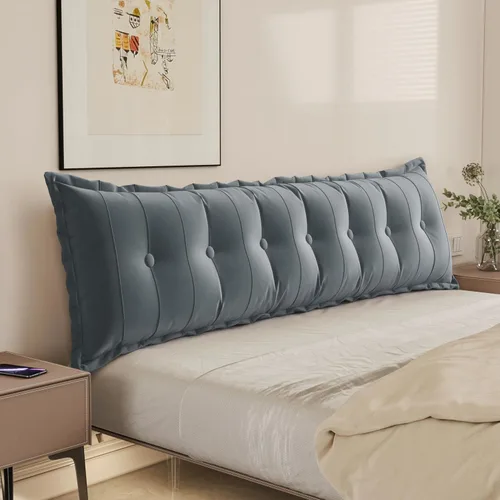 Vista 9 de WOWMAX Almohada rectangular para cabecero, almohada para respaldo de cama, almohada para sentarse en la cama, almohada de apoyo para la espalda