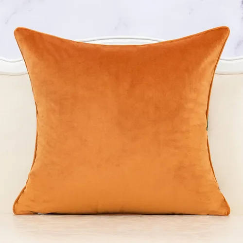 Vista 2 de Alerfa Funda de cojín cuadrada de terciopelo con corte bordado de rayas geométricas y moderna, funda de almohada decorativa para sofá, sala