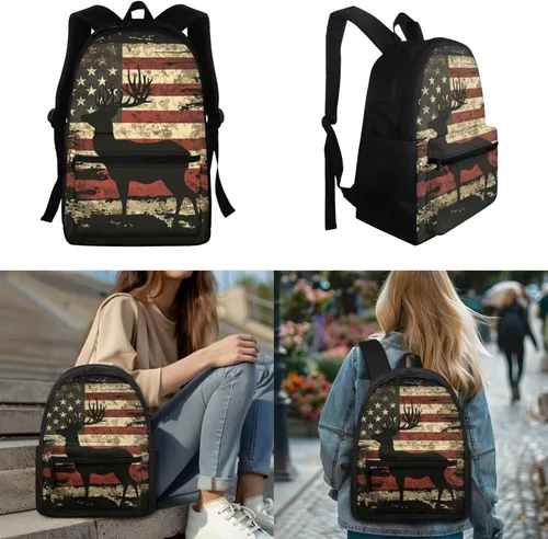 Vista 25 de FOR U DESIGNS Fuego baloncesto impreso niños escuela mochilas viaje mochila libro bolsa