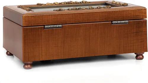 Vista 4 de Cottage Garden La caja de música con relieve de madera con diseño de amor para madre hace un mundo maravilloso