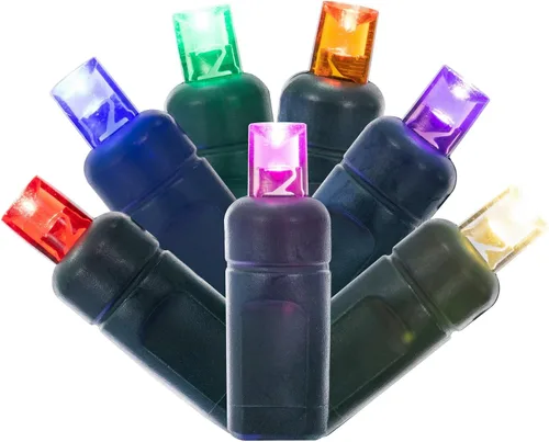 Vista 2 de Vickerman X6G6109PBG 100 luces de gran angular LED conjunto de luces blancas puras en cable verde