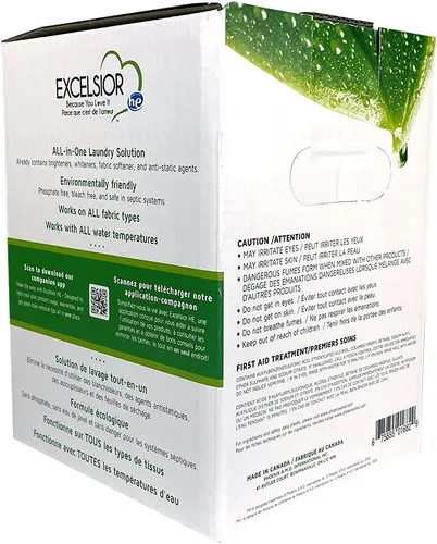 Vista 8 de Excelsior HE - Detergente líquido para ropa con aroma fresco concentrado, 200 cargas, 3 litros con removedor de manchas natural, detergente