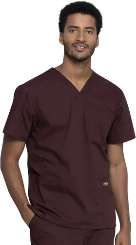 Vista 18 de Cherokee WW Professionals WW695 - Camisa de uniforme sanitario para hombre, con cuello en V
