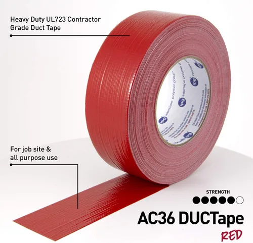 Vista 4 de IPG Heavy Duty AC36 DUCTape 1.88" x 60 yardas, plata (rollo individual)