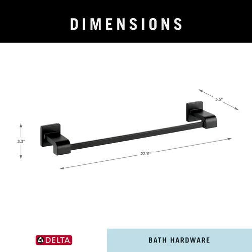 Vista 7 de Delta Toallero Toallero negro mate de 18 pulgadas para baño, cocina Ara Accessories