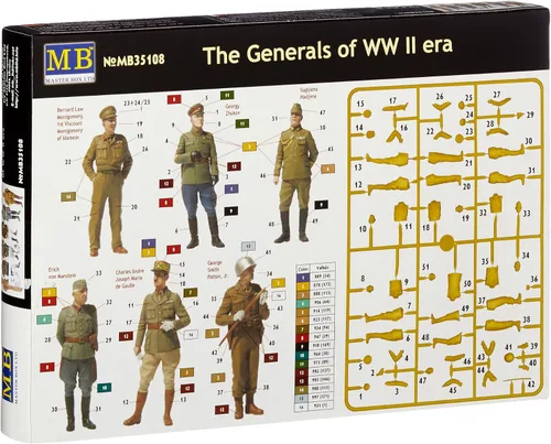 Vista 2 de Master Box WWII Famous Generals (6) Kits de construcción de modelos de figuras (escala 1:35)