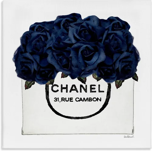 Vista 10 de Stupell Industries Amanda Greenwood - Placa artística de pared con diseño de rosas azules y elegantes de moda, 12 x 12 pulgadas, fácil de colgar