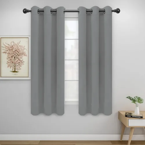 Vista 133 de Easy-Going - Cortinas opacas para dormitorio, aislamiento térmico sólido con ojales, cortinas de ventana para reducción de ruido, cortinas