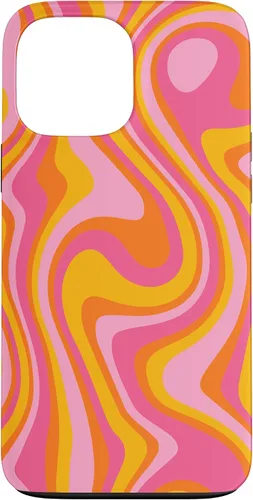 Vista 24 de Retro Groovy Liquid Swirl Hippie 70's 80's Psychedelic Phone Case for iPhone 17