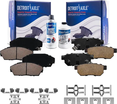 Vista 87 de Detroit Axle - Pastillas de freno de cerámica delanteras Reemplazo de pinza de freno derecha para Dodge Ram 1500 Dakota, Ram 1500 Classic - Juego