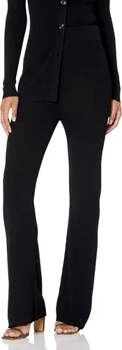 Vista 8 de The Drop Pantalón tipo suéter Ellison Rib Flare Leg para mujer Curds & Whey