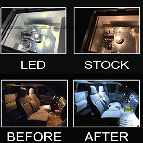 Vista 3 de britelites Jtech 10 bombillas LED blancas para coche BA9S 5 5050-SMD 1895 T4W 1445 6253