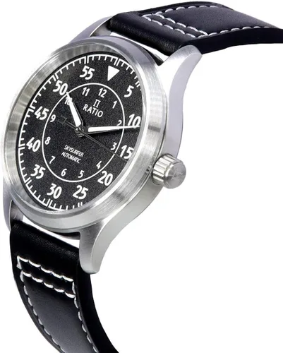 Vista 2 de RATIO Pilot Style Watches Analog Japanese Automatic 200M Water Resistant Casual Formal Wear Watch for Men