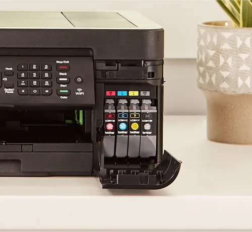 Vista 7 de Brother MFC-J497DW Impresora multifunción de inyección de tinta - Color - Impresión de papel normal - Escritorio