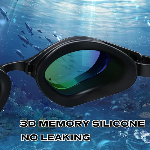 Vista 4 de Gafas de natación, gafas de natación polarizadas, antiniebla, sin fugas, protección UV, gafas de natación de visión amplia para mujeres y hombres