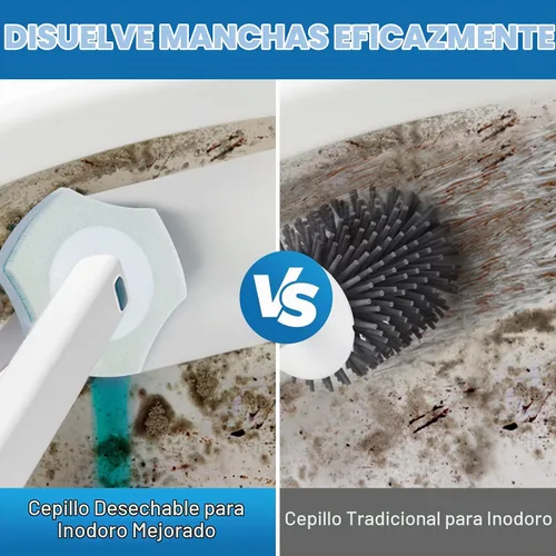 Vista 3 de Recambios de cepillo de inodoro desechables, 32 unidades, almohadillas de repuesto desechables para limpieza de baño y inodoro