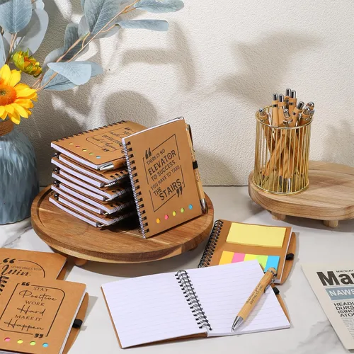 Vista 2 de Resurhang 20 juegos de cuadernos inspiradores a granel de Navidad para empleados, regalos de agradecimiento a los empleados, planificador semanal