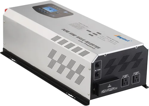 Vista 3 de Ampinvt Inversor de Potencia de Onda Sinusoidal Pura 5000W Pico 15000 Watts 24V DC a 120/240V AC Fase Dividida con Cargador AC de Batería, Inversor
