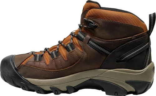 Vista 7 de KEEN Targhee 2 Mid - Botas de senderismo impermeables de altura media para hombre Bisonte/Nuez Asada
