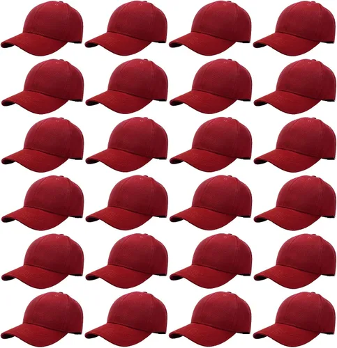 Vista 36 de Falari - 24/144 unidades de gorra de béisbol unisex, lisa y de tamaño ajustable, venta al por mayor Paquete de 144 verde militar