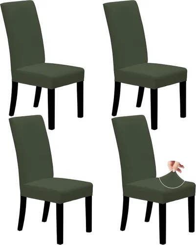 Vista 11 de Easy-Going - Juego de 2 fundas elásticas para sillas de comedor, fundas para sillas de comedor, fundas para sillas Parsons para comedor, ceremonia