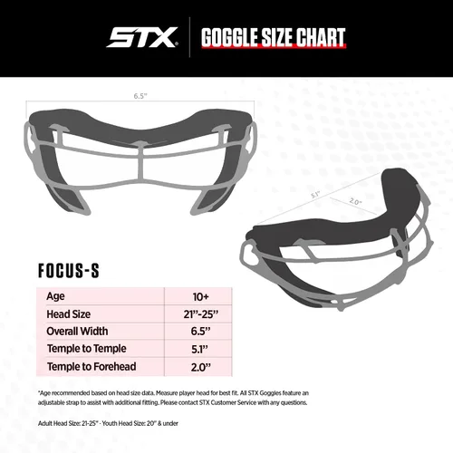 Vista 3 de STX Lacrosse Focus-S Gafas de enfoque Capri/Azul Hielo