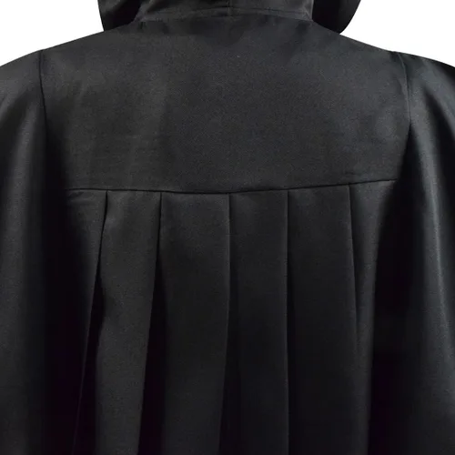 Vista 6 de Disfraz de Darth Maul para niños, túnica negra Jedi, conjunto completo de uniforme de Darth con capucha, traje de Halloween y cosplay