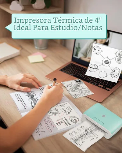 Vista 7 de Phomemo Impresora térmica de etiquetas adhesivas M04S, 300 DPI, impresión Verde