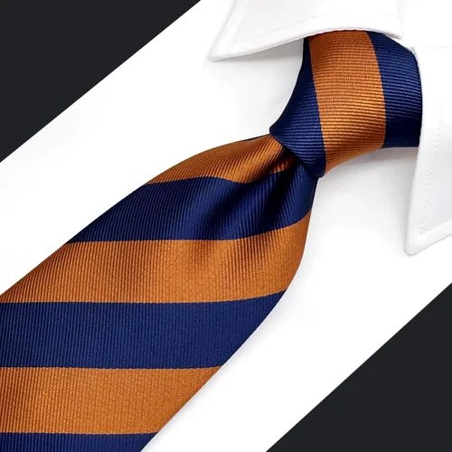 Vista 33 de S&W SHLAX&WING Corbata para hombres Lazos a rayas verde, amarillo y azul para trajes de negocios