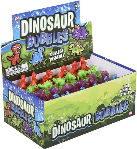 Vista 4 de Rhode Island Novelty Botellas de burbujas de dinosaurio de 3 pulgadas, dos docenas por pedido