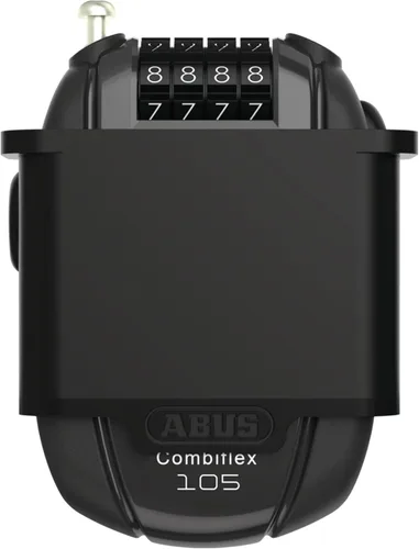 Vista 6 de ABUS Combiflex Cable Lock - Candado para asegurar esquís, casco, cochecito y equipaje - Viaje 65-65 cm de largo - 3 mm de grosor - con código Negro