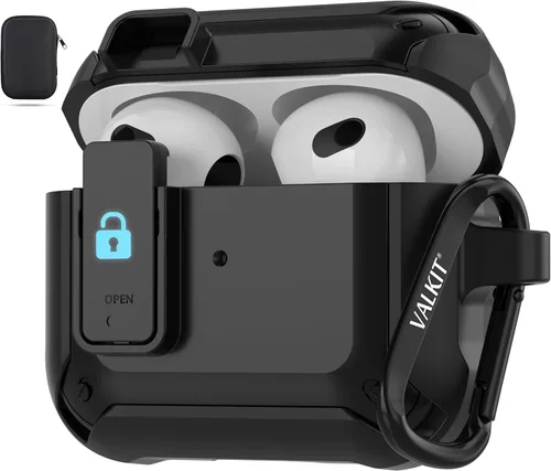 Vista 19 de for Airpods Pro 2 Case Cover with Magnetic Lock Lid, Black