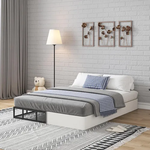 Vista 10 de FMDMR Somier de 4 pulgadas para cama individual - Somier de perfil bajo para cama individual, base de colchón de metal resistente con cubierta