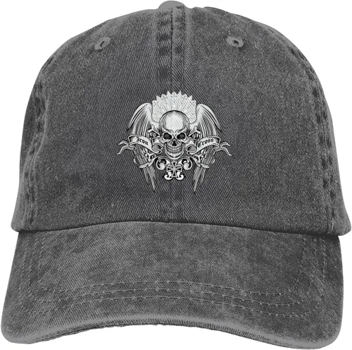 Vista 9 de Cowboy Hat Trendy Hats for Man and Women Djustable Four Season Outdoor Baseball Cap of Hell Skull with Angel Deep Heather