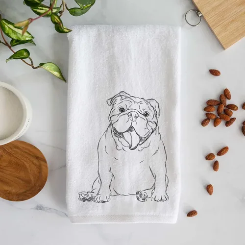 Vista 2 de Inkopious Bare Tank The English Bulldog - Toalla de mano decorativa