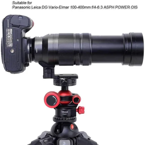 Vista 8 de iShoot Soporte de metal para lentes de soporte, soporte de trípode para base de anillo compatible con Panasonic Leica DG Vario-Elmar 3.937-15.748 in