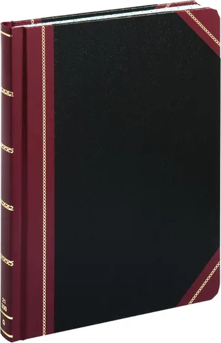 Vista 8 de Boorum & Pease 21300R - Libro de columna, 300 páginas, 10-3/8 pulgadas x 8-1/8 pulgadas, negro
