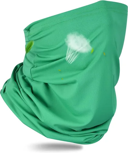 Vista 2 de Hyperspace Máscara facial reutilizable, protección UV de verano, pasamontañas, transpirable, para hombres y mujeres, Verde