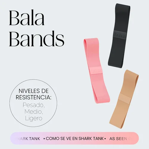 Vista 2 de Bala Bandas de resistencia para mujeres y hombres - Bandas de ejercicio de tela para entrenar - Bandas de muñeca, tobillo, piernas y glúteos