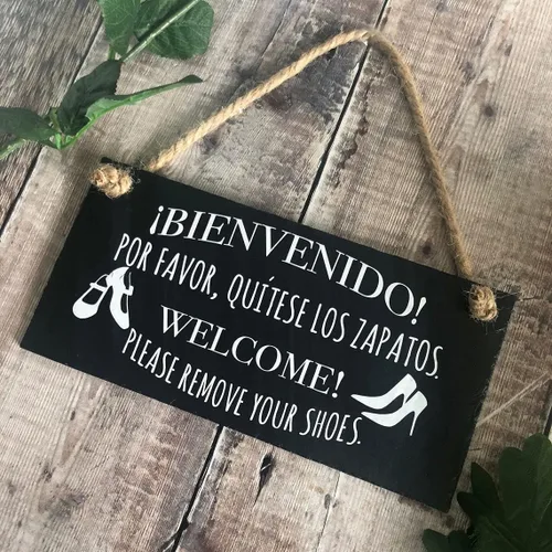 Vista 5 de J.DXHY - Letrero de bienvenida de madera rústica para boda, color marrón, 18 x 12 pulgadas