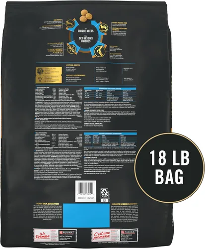 Vista 8 de Purina Pro Plan Comida seca para perros de raza grande con alto contenido de proteínas y salud digestiva, fórmula de pollo y arroz - Bolsa de 18 lbs