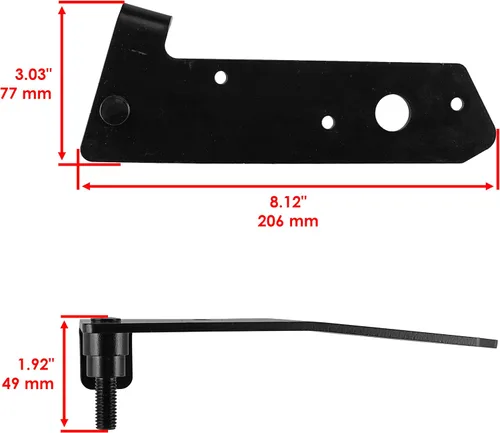 Vista 2 de Caltric Brazo y polea del actuador de freno de cubierta compatibles con John Deere 17.542HS D105 D110 D120 D125