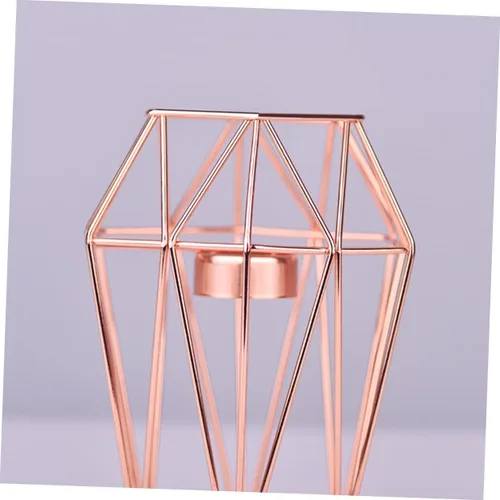 Vista 2 de IMIKEYA Elegante decoración para el hogar titular de vela de metal para vela de rosa Vela de moda antigua linterna de hierro forjado