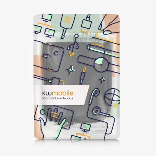 Vista 6 de kwmobile Funda de neopreno compatible con Logitech MK470, funda para teclado suave de viaje, color gris