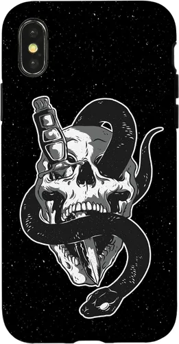 Vista 4 de iPhone 15 Skull Graphic Goth Gifts Pretty Gothic Funda básica para teléfono celular