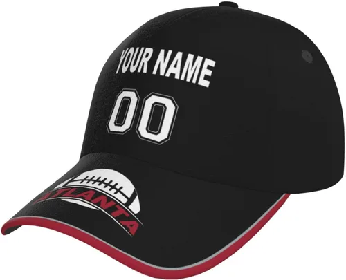 Vista 13 de Gorra personalizada con cualquier nombre y número ajustable, regalo personalizado para papá, hombres, mujeres, jóvenes, fanáticos de los deportes