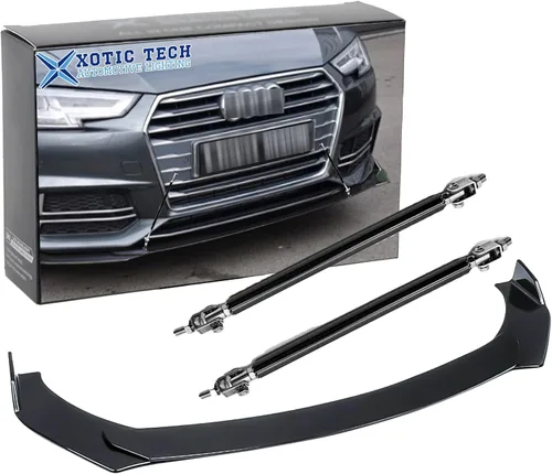 Vista 16 de x xotic tech Labio Universal para Parachoques Delantero Alerón de Barbilla Divisor Difusor Protector de Ala Moldura Kit de Carrocería de Coche