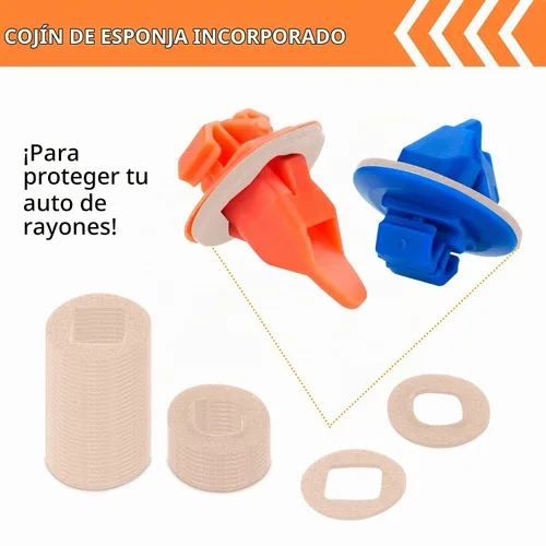 Vista 5 de 30 clips de guardabarros compatibles con Toyota, 4Runner, FJ Cruiser, RAV4 – Panel de moldura de puerta exterior trasero de plástico basculante Kit