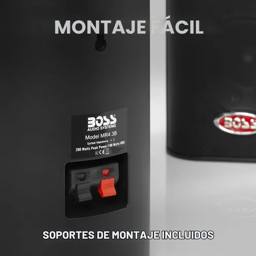 Vista 5 de BOSS Audio Systems MR4.3B - Par de altavoces de barco de 4 pulgadas, 2 vías, rango completo, 180 W